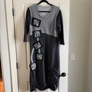 Stylish Gray and Black Women's Dress